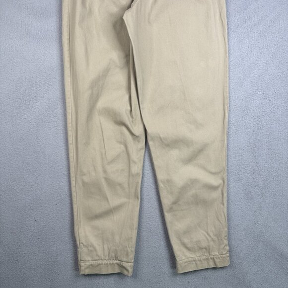 ASOS Pants Women 14T Beige High Rise Pleated Classic Fit Tapered Cotton Chino - Picture 6 of 14